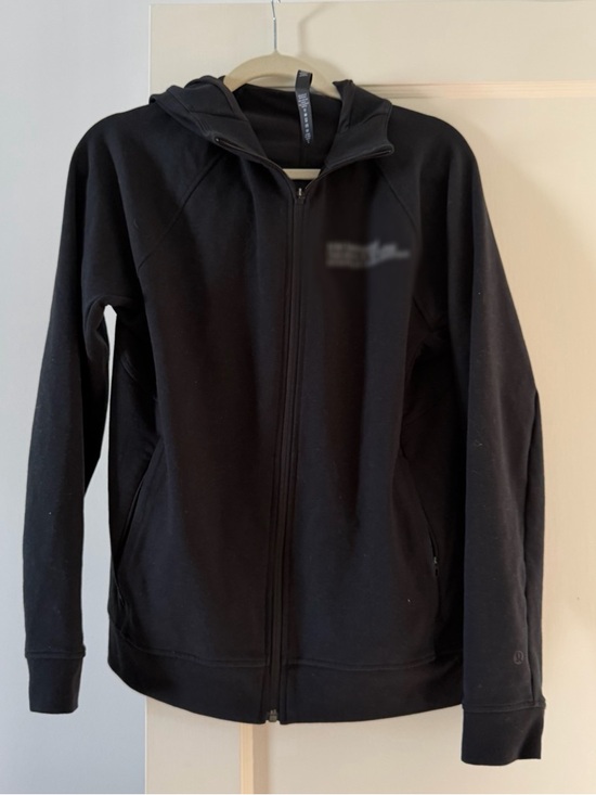 lululemon athletica Jackets & Blazers - Lululemon Black Full-Zip Hooded Lightweight Jacket *NOTE COMPANY LOGO*
